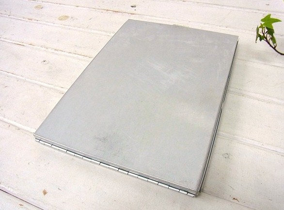 USA!アルミ製・書類ケース付き・ヴィンテージ・バインダー/クリップボード