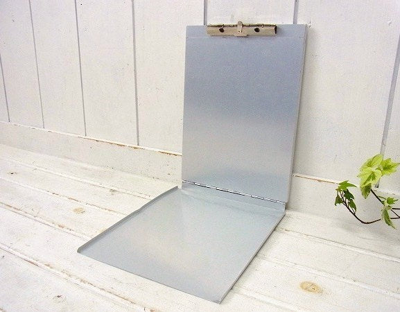 USA!アルミ製・書類ケース付き・ヴィンテージ・バインダー/クリップボード