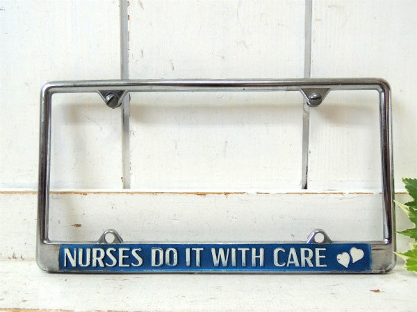 US ナース・NURSES メッセージ ヴィンテージ・自動車 ナンバーフレーム・アメ車