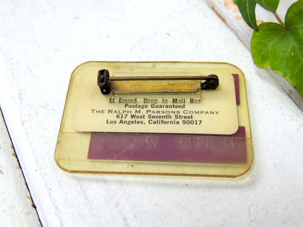 【パーソンズ・インダストリアル】USA・ロサンゼルス・ヴィンテージ・バッジ・アクセサリー・LA・名札