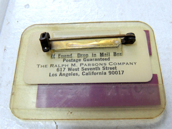 【パーソンズ・インダストリアル】USA・ロサンゼルス・ヴィンテージ・バッジ・アクセサリー・LA・名札