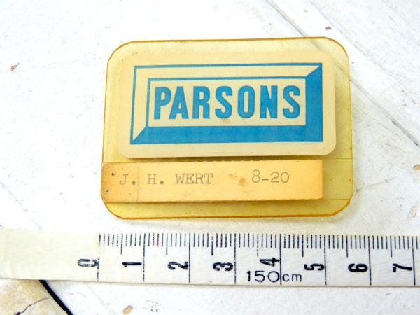 パーソンズ・工業系 USA・ロサンゼルス・ヴィンテージ・バッジ・アクセサリー・LA・名札・建設