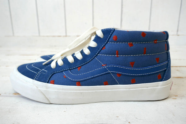 Vans バンズ Vault・SK8-MID・幾何学模様・ブルー・スニーカー・スケートミッド USA