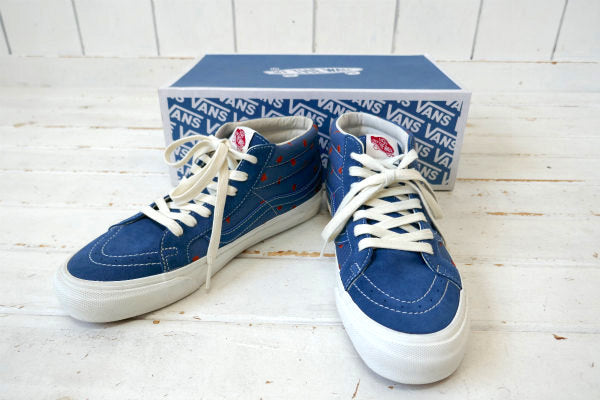 Vans バンズ Vault・SK8-MID・幾何学模様・ブルー・スニーカー・スケートミッド USA
