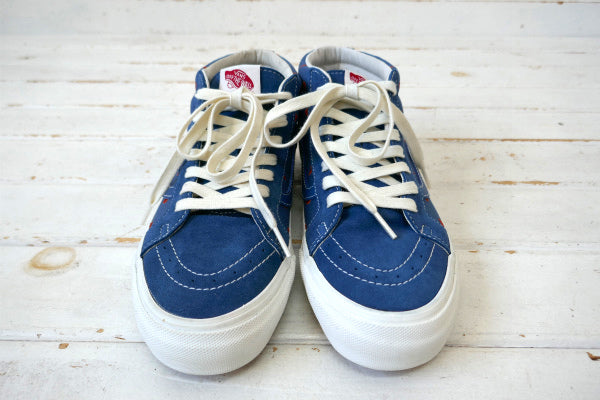 Vans バンズ Vault・SK8-MID・幾何学模様・ブルー・スニーカー・スケートミッド USA