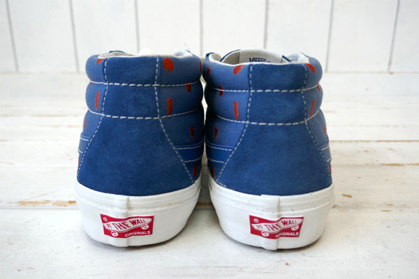 Vans バンズ Vault・SK8-MID・幾何学模様・ブルー・スニーカー・スケートミッド USA