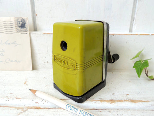 【BOSTONette】ボストン・アボカド・グリーン・ヴィンテージ・ペンシルシャープナー・鉛筆削り