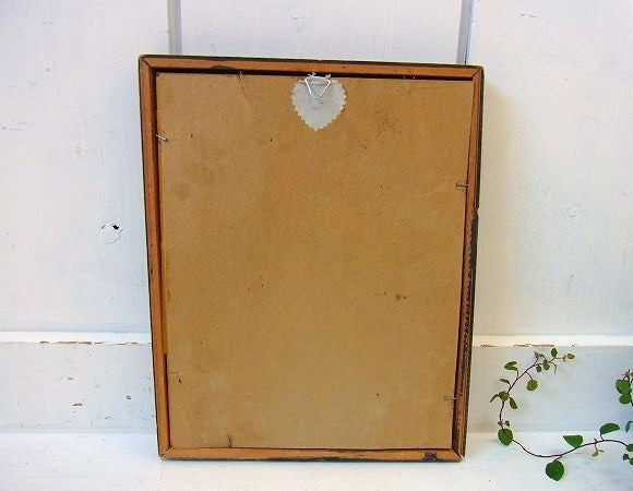 モノクロ写真入り・アンティーク・木製フレーム/額縁　USA