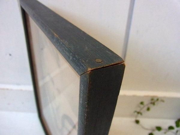 モノクロ写真入り・アンティーク・木製フレーム/額縁　USA