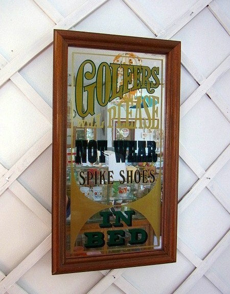 【GEORGE　NATHAN】ロゴ入り・70’sヴィンテージ・パブミラー/鏡　USA