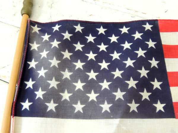 【アメリカンフラッグ・50州】ビッグサイズ!USA星条旗・木製ポール・ビンテージ・旗・アメリカ合衆国