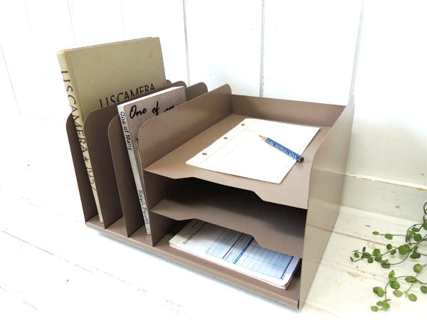 【Globe Weis】工業系・メタル製・ヴィンテージ・書類ラック&ファイルスタンド USA