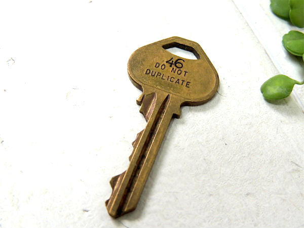 【真鍮製】ビンテージ鍵・キー“46/DO NOT DUPLICATE ”MADE IN USA