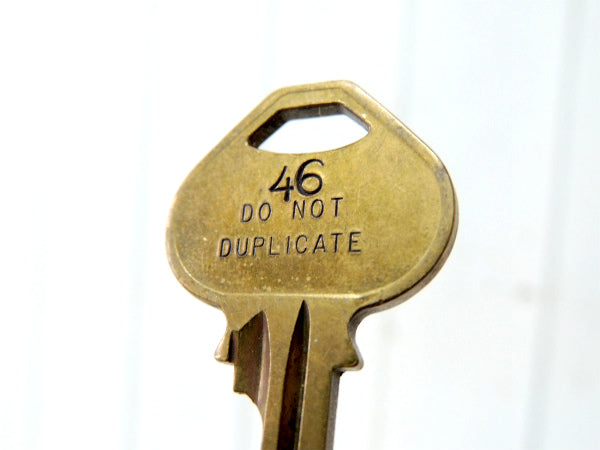 【真鍮製】ビンテージ鍵・キー“46/DO NOT DUPLICATE ”MADE IN USA
