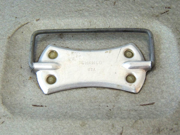 【SWACO・グレー】工業系・持ち手ハンドル付き・ヴィンテージ・キャッシュボックス・ケース