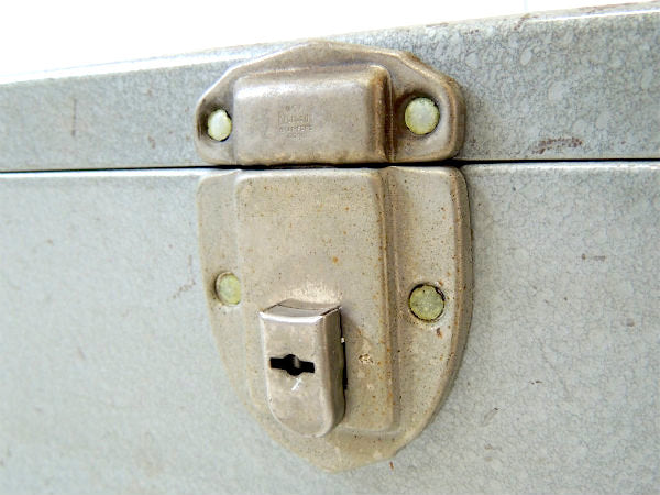 【SWACO・グレー】工業系・持ち手ハンドル付き・ヴィンテージ・キャッシュボックス・ケース