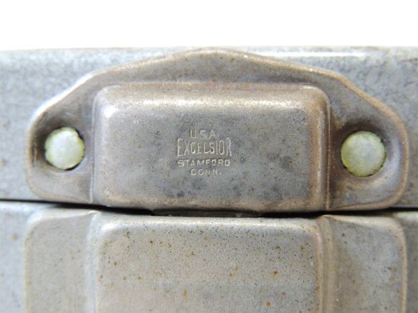 【SWACO・グレー】工業系・持ち手ハンドル付き・ヴィンテージ・キャッシュボックス・ケース