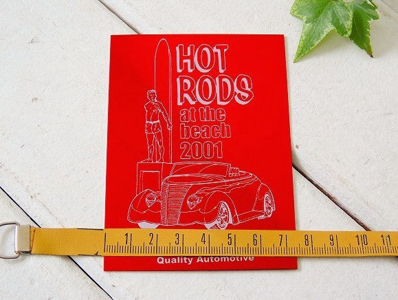 アメ車　カリフォルニア　サンタクルーズ ホットロッド　サーフィン カスタムカー 2001限定・プレート・ステッカー・看板