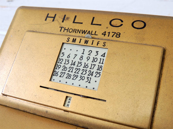 【HILCO】カレンダー付き・メタル製・アンティーク・クリップボード・アドバタイジング・企業物