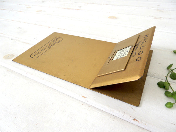 【HILCO】カレンダー付き・メタル製・アンティーク・クリップボード・アドバタイジング・企業物