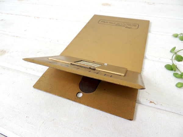 【HILCO】カレンダー付き・メタル製・アンティーク・クリップボード・アドバタイジング・企業物