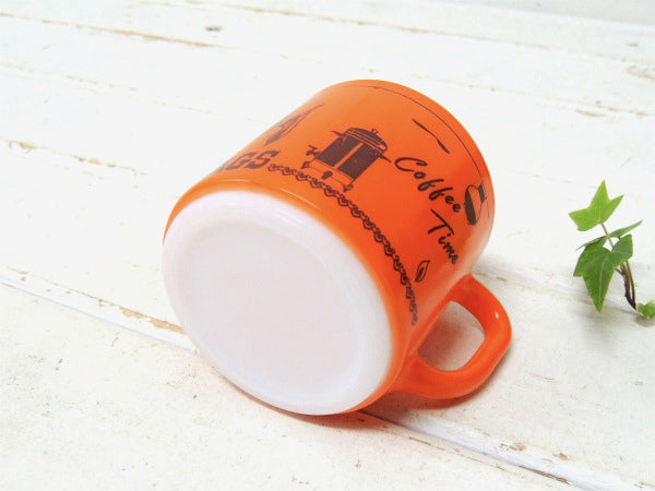 フェデラル SIX FLAG& コーヒー タイム・オレンジ・ヴィンテージ・マグカップ 食器 カフェ