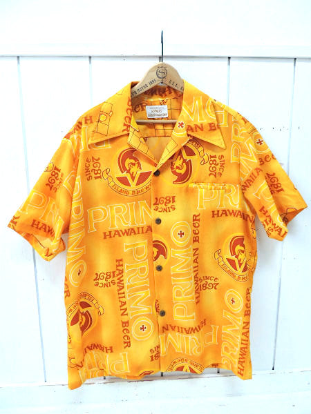 Kimo's PRIMO・プリモ柄・ヴィンテージ・アロハシャツ・アドバタイジング・古着