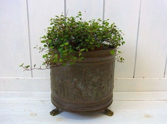 【Peerage】イギリス製・猫脚のアンティーク・鉢カバー/ブリキ缶