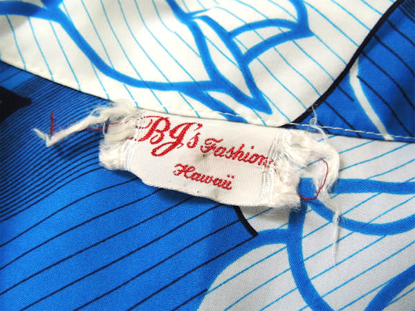 【Bj's Fashions】1960y~HAWAII・フラワー柄・ヴィンテージ・アロハシャツ・古着