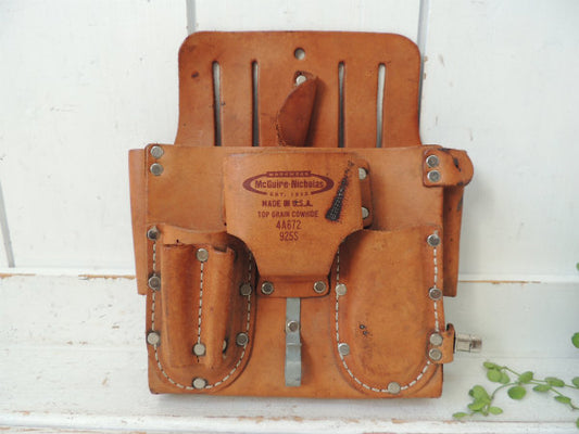 【マグワイア ニコラス】レザー製・9ポケット・ツールポーチ/DIY/工具エプロン USA