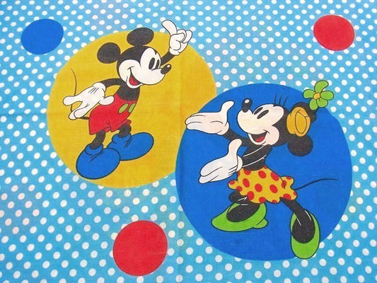 ミッキー&ミニー&ドナルド・水玉柄ヴィンテージ・ピロケース/枕カバー USA