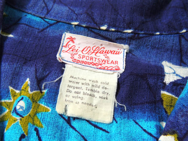 Lei-O-Hawaii SPORTSWEAR ヴィンテージ アロハシャツ ハワイアンシャツ 古着 アメカジ