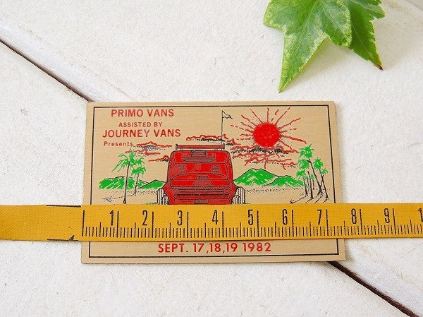 1982 エンドレスサマー バンライフ&バニング・ビンテージ・アルミプレート ステッカー USA アメ車 カスタムカー
