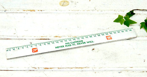 【7UP・セブンアップ】センチ&インチ表示・ヴィンテージ・ルーラー/定規/ものさし・アドバタイジング