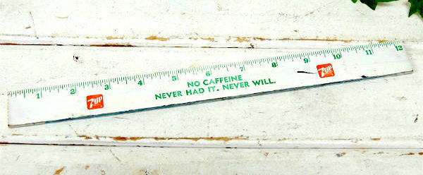 【7UP・セブンアップ】センチ&インチ表示・ヴィンテージ・ルーラー/定規/ものさし・アドバタイジング