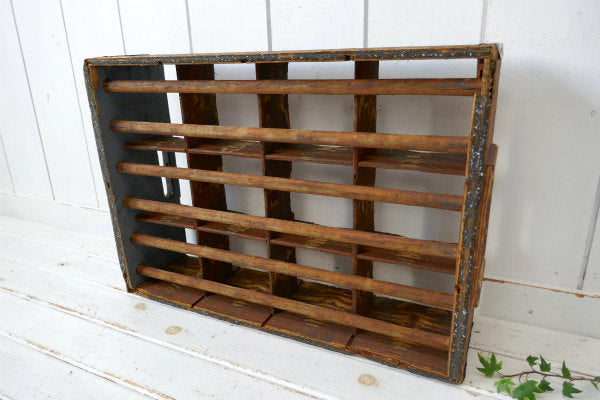 OLD アーリーアメリカン 12個 インデックス付 アンティーク 木箱 ウッドボックス 飾り棚 US