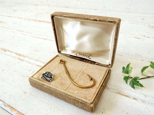 Correct・フィッシングフック・デッドストック・ヴィンテージ・タイピン・タイバー・マネークリップ