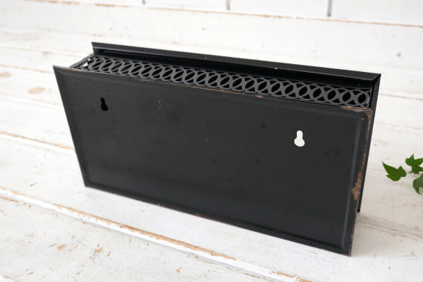 デコラティブ・花柄・トールペイント・メタル製・ヴィンテージ・ティッシュケース・ティッシュボックス