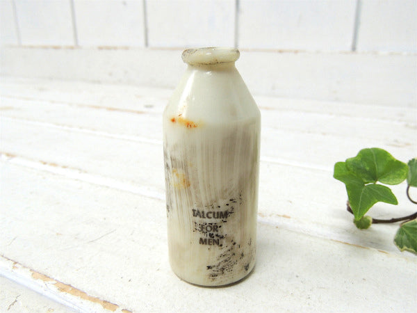 BARBER オールドスパイス SHULTON  1930~1940 ミルクガラス 理髪店 アンティーク 瓶 メンズ TALCUM 髭剃り USA