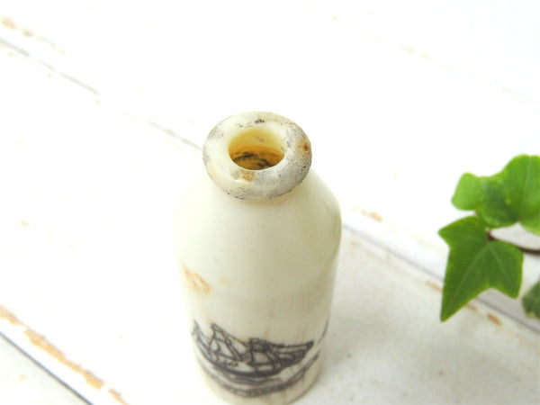 BARBER オールドスパイス SHULTON  1930~1940 ミルクガラス 理髪店 アンティーク 瓶 メンズ TALCUM 髭剃り USA