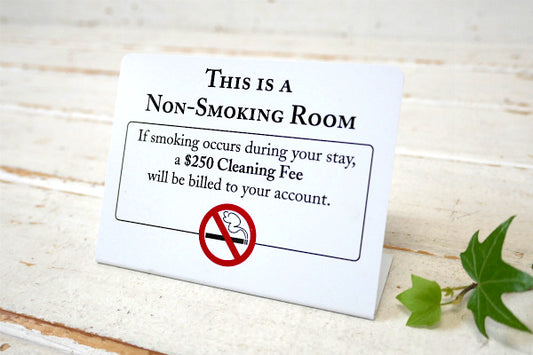 店内装飾 Non-Smoking Room 卓上型 プラスティック 禁煙 サインプレート 看板