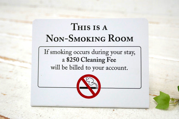 店内装飾 Non-Smoking Room 卓上型 プラスティック 禁煙 サインプレート 看板