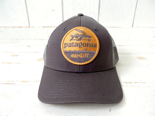 【patagonia】グレー×オレンジ・カーディフ・フライングフィッシュ・キャップ&ステッカー1枚