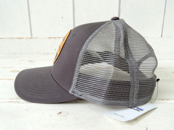 【patagonia】グレー×オレンジ・カーディフ・フライングフィッシュ・キャップ&ステッカー1枚