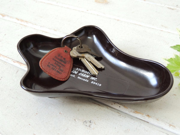 【STURGEON'S】ログキャビン・モーテル&カジノ・脚付き・ビンテージ・灰皿・アシュトレイトレイ