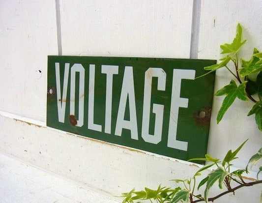 【VOLTAGE】ホーロー製・アンティーク・サインプレート/ホーローサイン/看板　USA