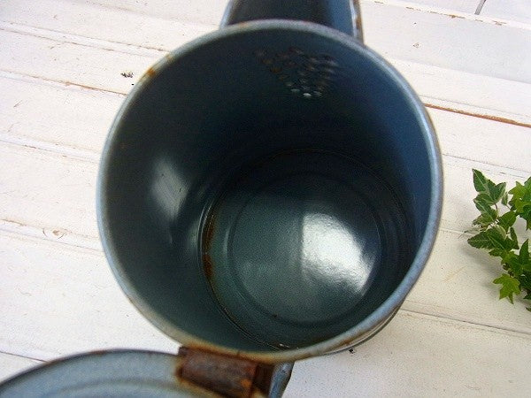 グレー色・ホーロー製・アンティーク・ポット/ケトル/コーヒーポット USA