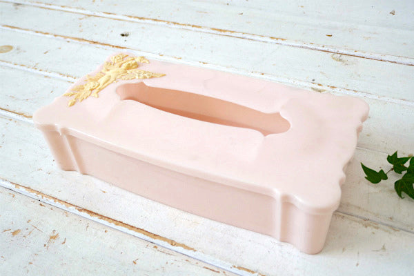 エンジェル ベビーピンク  1950's ヴィンテージ ティッシュケース ボックス カリフォルニア