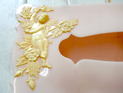 エンジェル ベビーピンク  1950's ヴィンテージ ティッシュケース ボックス カリフォルニア