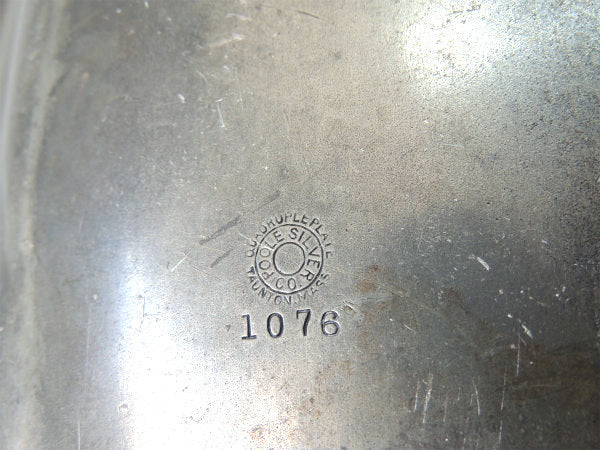 【Poole Silver Co】シルバープレート・アンティーク・ブレッドトレイ・プレート・銀食器